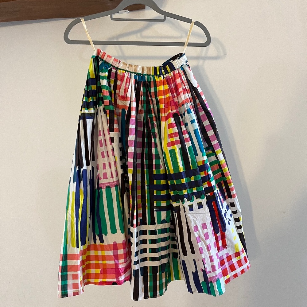 TiA CiBani! Elastic waist knife pleated saia Skirt Women's size small EUC